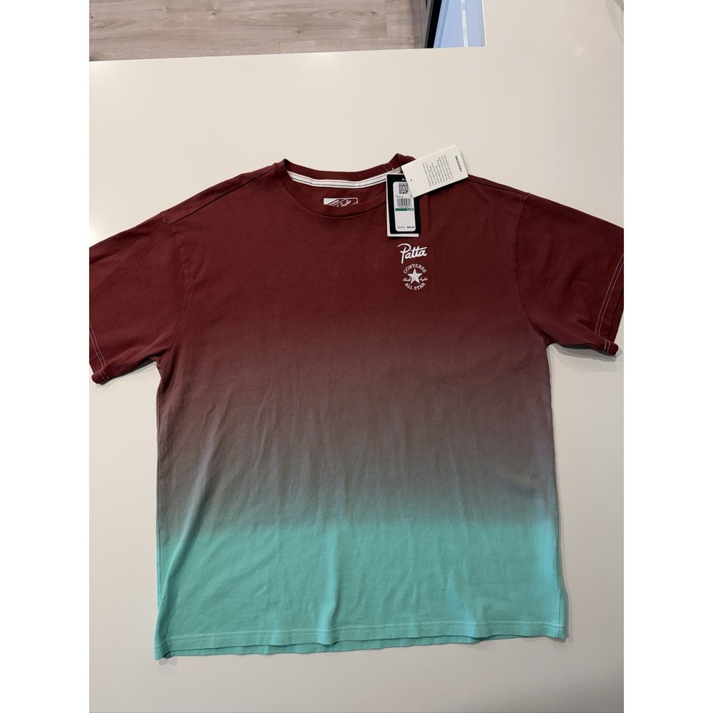 Converse x Patta Rain Or Shine T-Shirt L Burgundy Teal Gradient 3M 10026931-A01